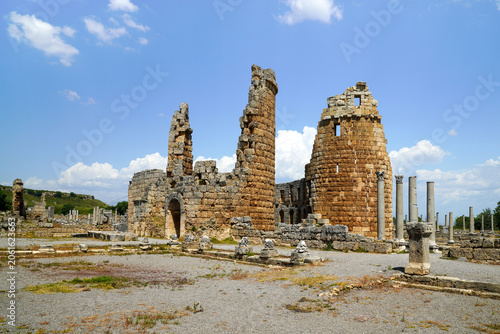 Ruins of the ancient city of Perge, Turkey