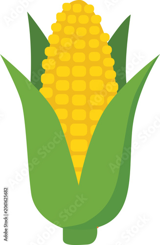 corn flat vector illustration
