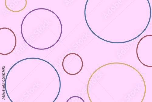 Pastel Circle Pattern Background. Abstract Ring Pattern Design. Minimal Geometric Circle Background