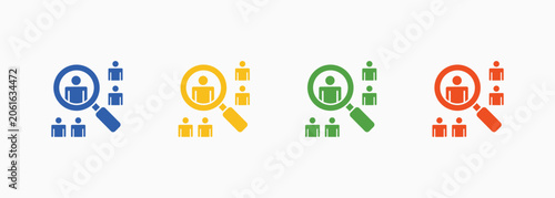 Fotografía Prospect Icon Set Color Multiple Style Collection Illustration