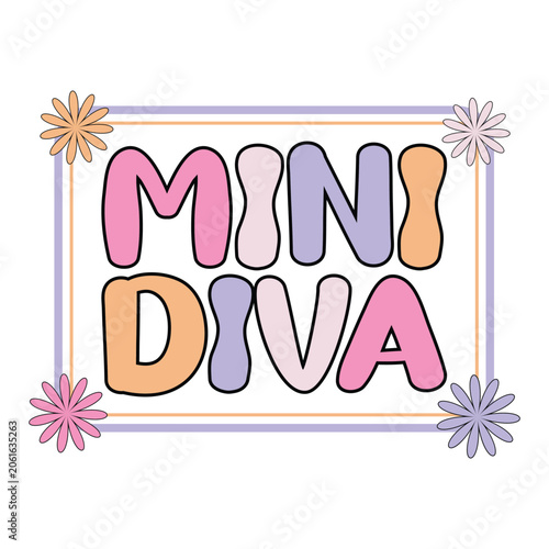 Mini Diva  Funny Baby T-shirt Design
