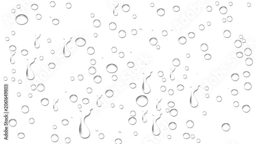 Realistic Water Droplets Overlay, Transparent Rain Drop Vector Background with Glass Effect Texture for Window, Nature, Freshness and Weather Design
