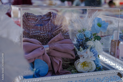 Canvastavla Traditional Indonesian Hantaran or Seserahan wedding gift boxes with clear acryl
