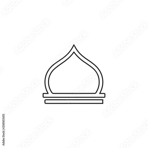 Minimalist Mosque Dome Outline Icon