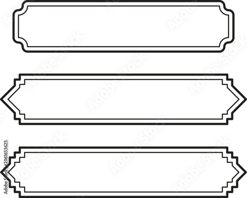 Islamic Decorative Banner Frames Vector Set – Arabic Ornamental Border Labels Collection