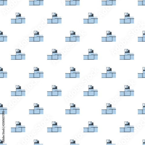 Fotografía Cashier desk pattern covering a clean white background, ideal for retail and sho