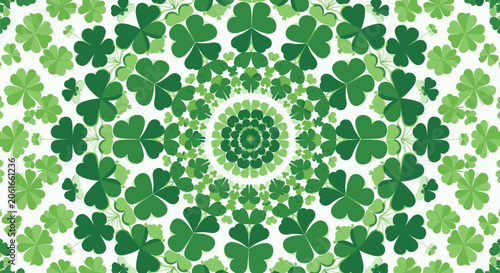 Saint Patrick's Day Clover Mandala Pattern
