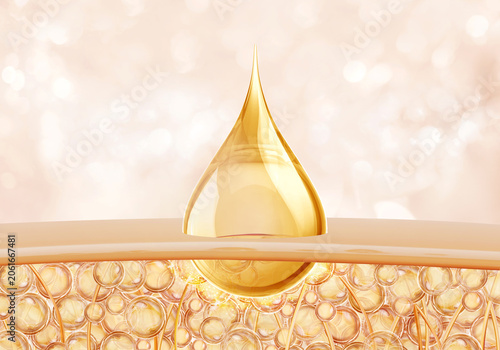 gold bubble molecule on layer skin