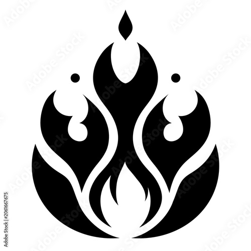 black and white tattoo design elements