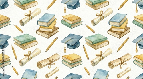 Graduation celebration student achievements school campus illustration academic environment aerial view education concept