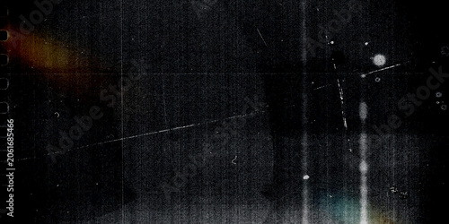 Vintage dark grunge film texture background with scratches, dust, and light leaks overlay vector illustration.