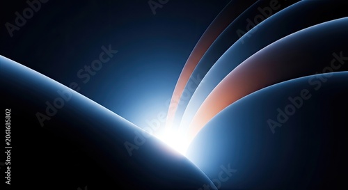 Abstract apple macos ventura wallpaper with dynamic light and color gradient