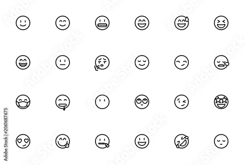 Foto Emoji and emoticons icon set