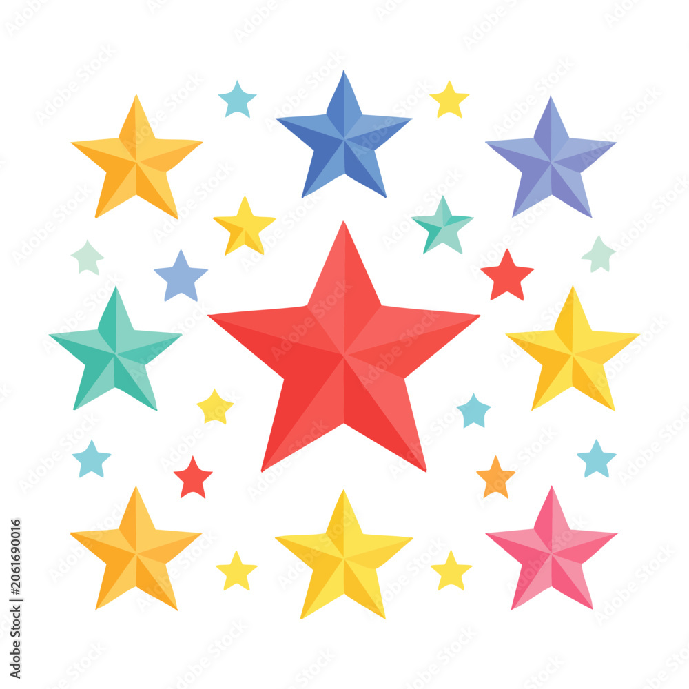 Obraz premium Colorful geometric star pattern