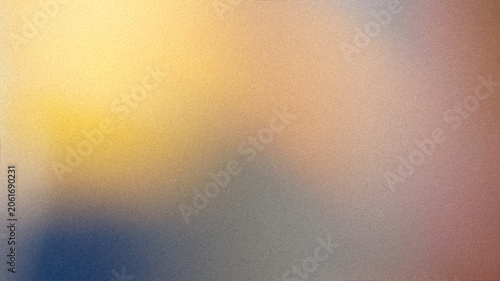 Abstract warm gradient background with gold, copper, and blue tones and grainy texture. Abstract design ideal for web banners, headers, wallpapers, and poster designs.