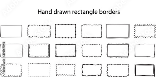 Slika na platnu Hand drawn rectangle borders
