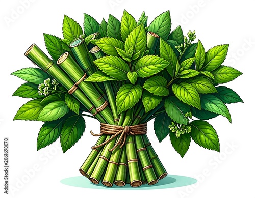 Close up of healthy green houseplant leaves.