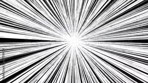 Bright white starburst light flash glowing on black background