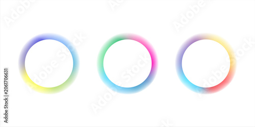 Canvas Print Colorful Abstract Gradient Spheres With Soft Blur and Vibrant Circular Swirls On