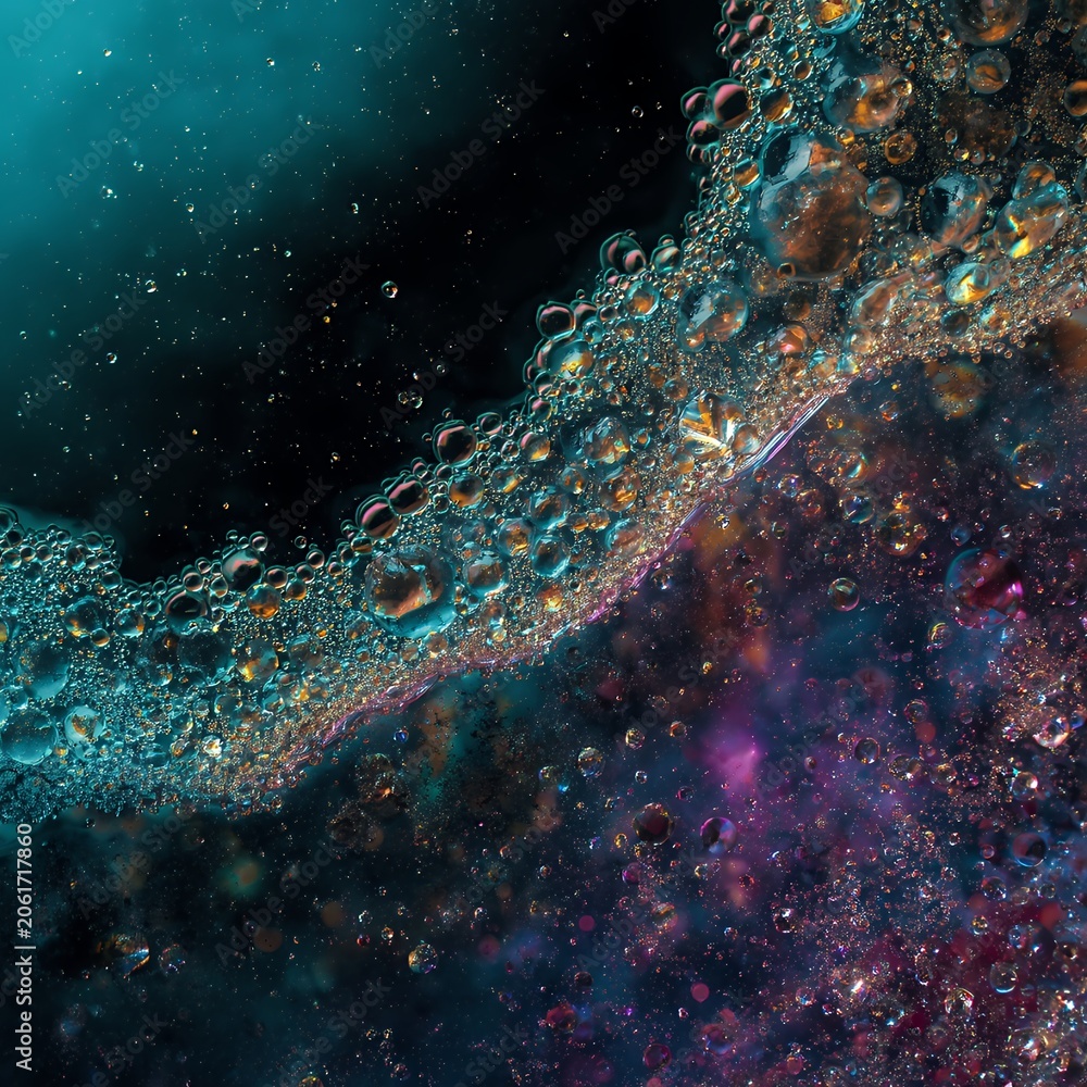 Fototapeta premium Bubbles Cosmic Ocean Bubbles Water Abstract