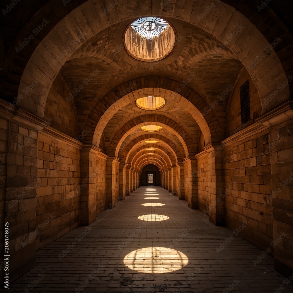 Fototapeta premium Beautiful Historic Archway Light Architecture Archway