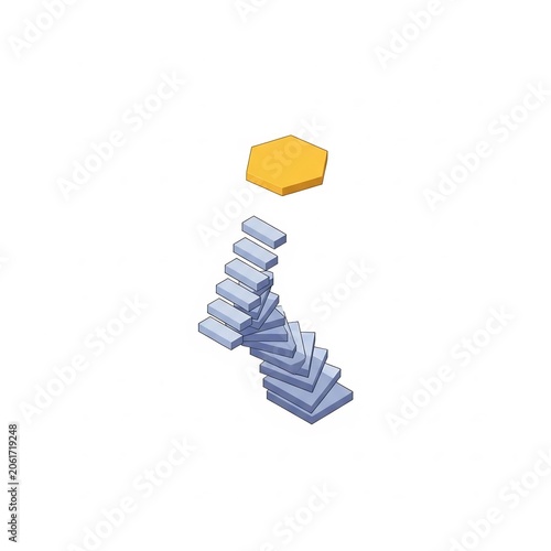 Progression staircase building toward a higher goal