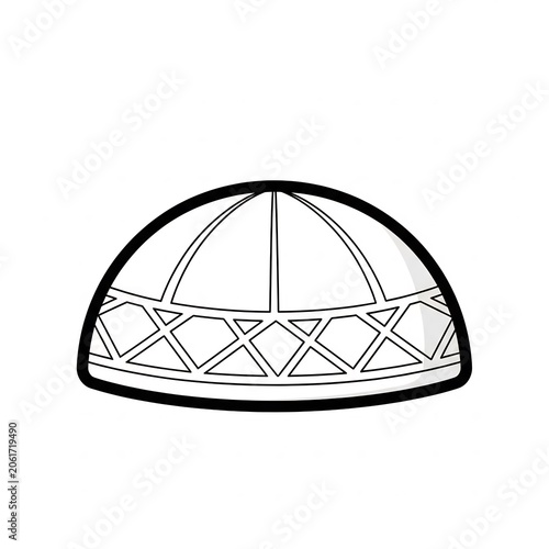 Cap with traditional geometric pattern for religious use