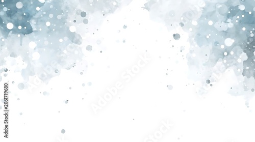 Abstract Watercolor Background with Soft Blue and White Colors.