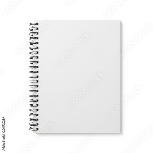 A blank spiral-bound notebook ready for writing or sketching tasks