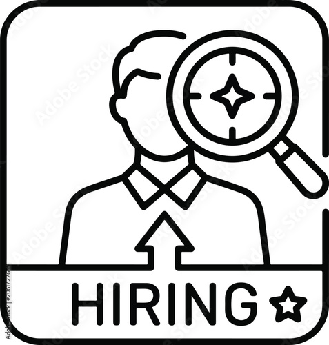 Recruitment Hiring Target Search Icon

