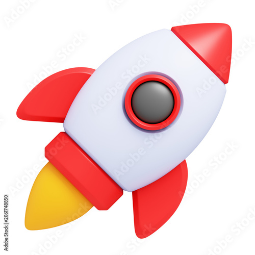 Rocket Launch 3D Icon