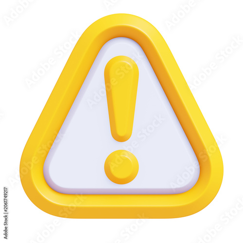 Warning Alert 3D Icon