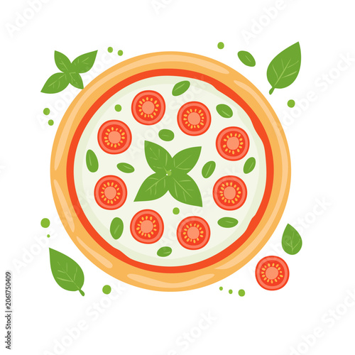 Flat design chili pepper circular pattern