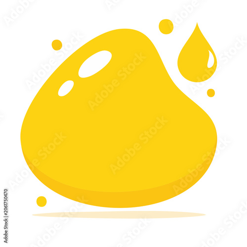 Flat design lemon slice isolated on transparent background