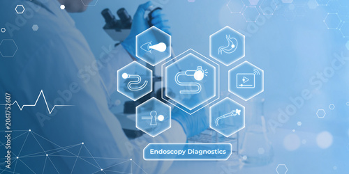 Tableau sur toile Modern medical professional using advanced endoscopy diagnostic technology for h