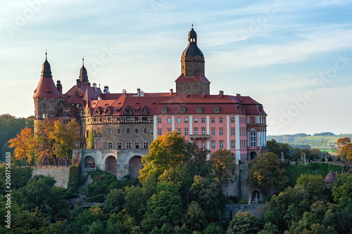 Old castle on the hill in Poland