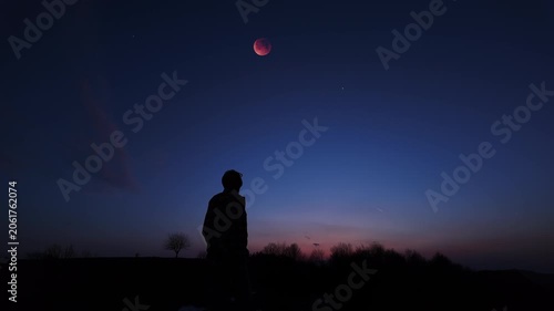 Amateur astronomer observing stars, planets, Moon and other celestial objects.