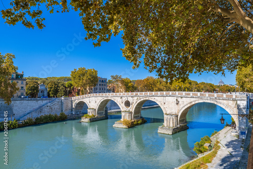 Photography Pons Aurelius Bridge, Rome, Italy
