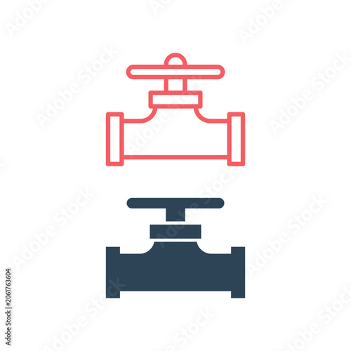 Photos Water pipes icons set isolated vector sign symbol.