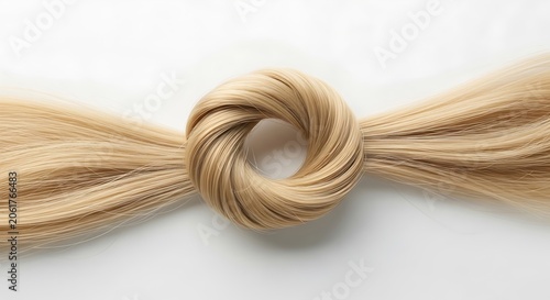 A textured beige fabric tied into a simple knot