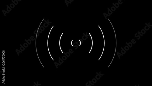 Slika na platnu Technology radio waves icon seamless loop background