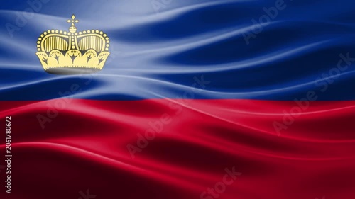 Golden crown floating above waving national flag with blue sky background in regal style