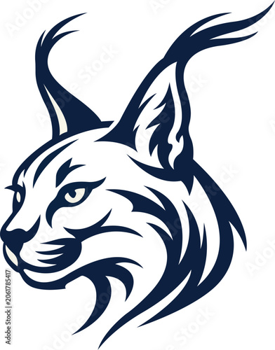 A Bobcat Head Mascot Illustration