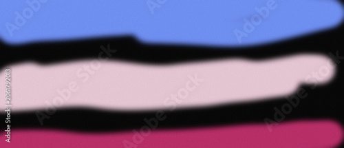 Tri-color horizontal blurred wavy stripes in blue pink and dark magenta.