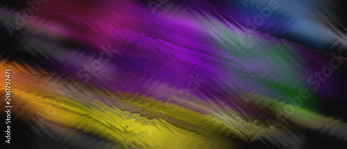 Abstract digital background with purple and orange gradient waves and geometric texture.