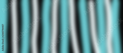 Abstract background featuring vertical blurred stripes in teal, white, and black with subtle grain.