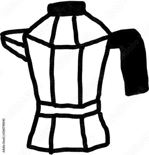 Pen drawn coffee object