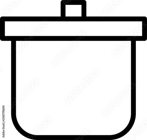 Trash can line icon for delete or remove function