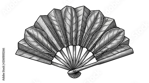Detailed illustration of a fan.