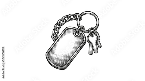 Dog Tag Identification Military Metal.